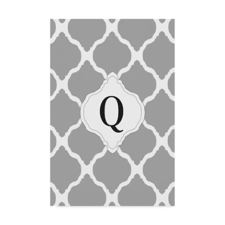 Art Licensing Studio 'Q Gray Monogram' Canvas Art,30x47